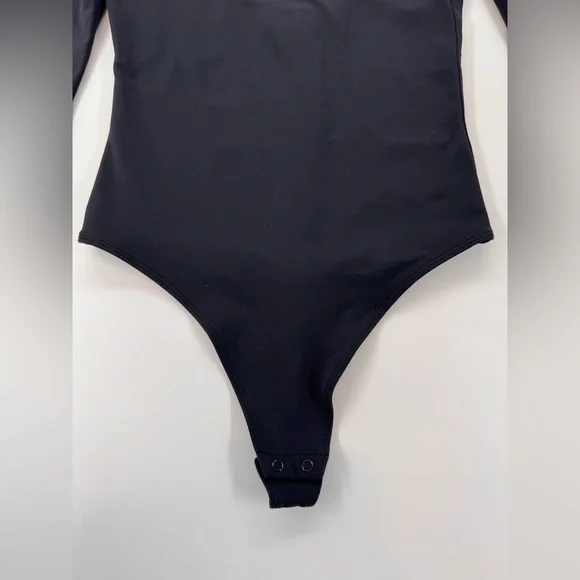 Aritzia Babaton Contour Round Neck Long Sleeve Black Bodysuit - Picture 2 of 4